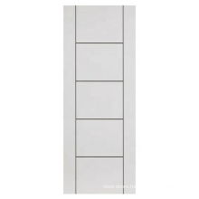 Internal Single Sliding Door White Painted Flush Door With Grooves Prefinished